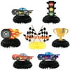 BeYumi Race Car Honeycomb Centerpieces DecorationsTable Toppers 7Pcs