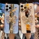 thumbnail image 2 of Funda de lujo con diamantes de imitación y purpurina, carcasa con soporte de mariposa 3D para iPhone X, XR, XS, 14, 13, 12, 11 Pro Max, 7, 8 Plus, SE Fivean unisex, 2 of 2