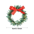 thumbnail image 4 of Mini Christmas Wreath, Small Xmas Wreath for Crafts, 1 Pc Miniature Holiday Wreath Embellishment for Dollhouse, Tabletop Displays, DIY Projects and Christmas Decor, 4 of 5