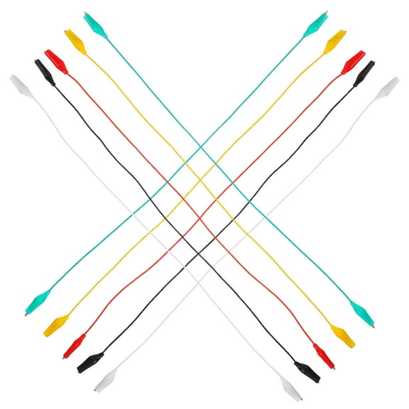 UPKOCH Alligator Clips Electrical Multi 10Pcs 19.7X0.6X0.08In