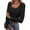Black, variant on ANRABESS Women's Long Sleeve Shirts Fall Henley Top Soft Ribbed Knit Button Up Slim Fitted T-Shirts Layering Basic Tee Trendy Casual Going Out Fall Outfits Fashion Clothing Black Medium