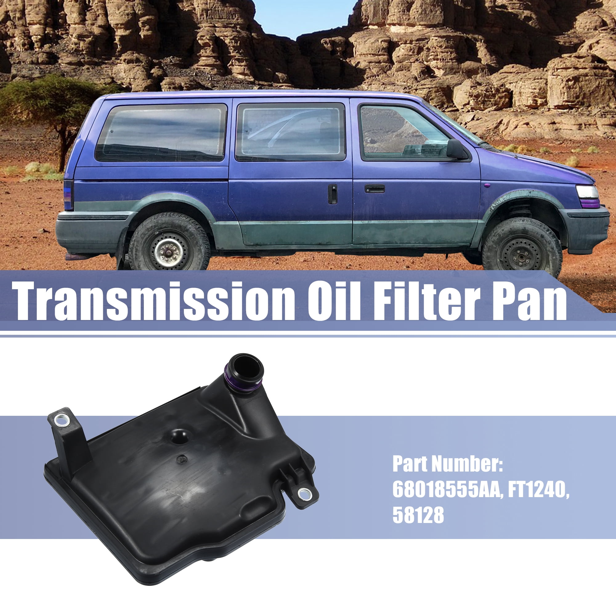 Unique Bargains 68018555AA FT1240 58128 Transmission Filter Oil Pan for Chrysler Town Country 2008-2016