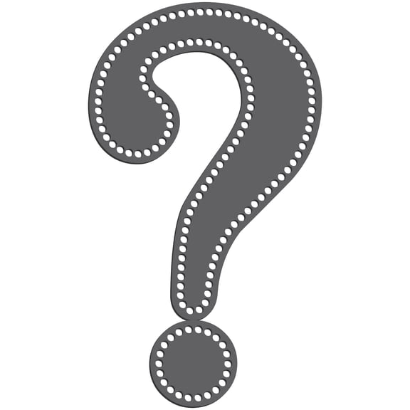 Rhinestone Genie QUESTION Mark 8" Magnetic Rhinestone Template, Black