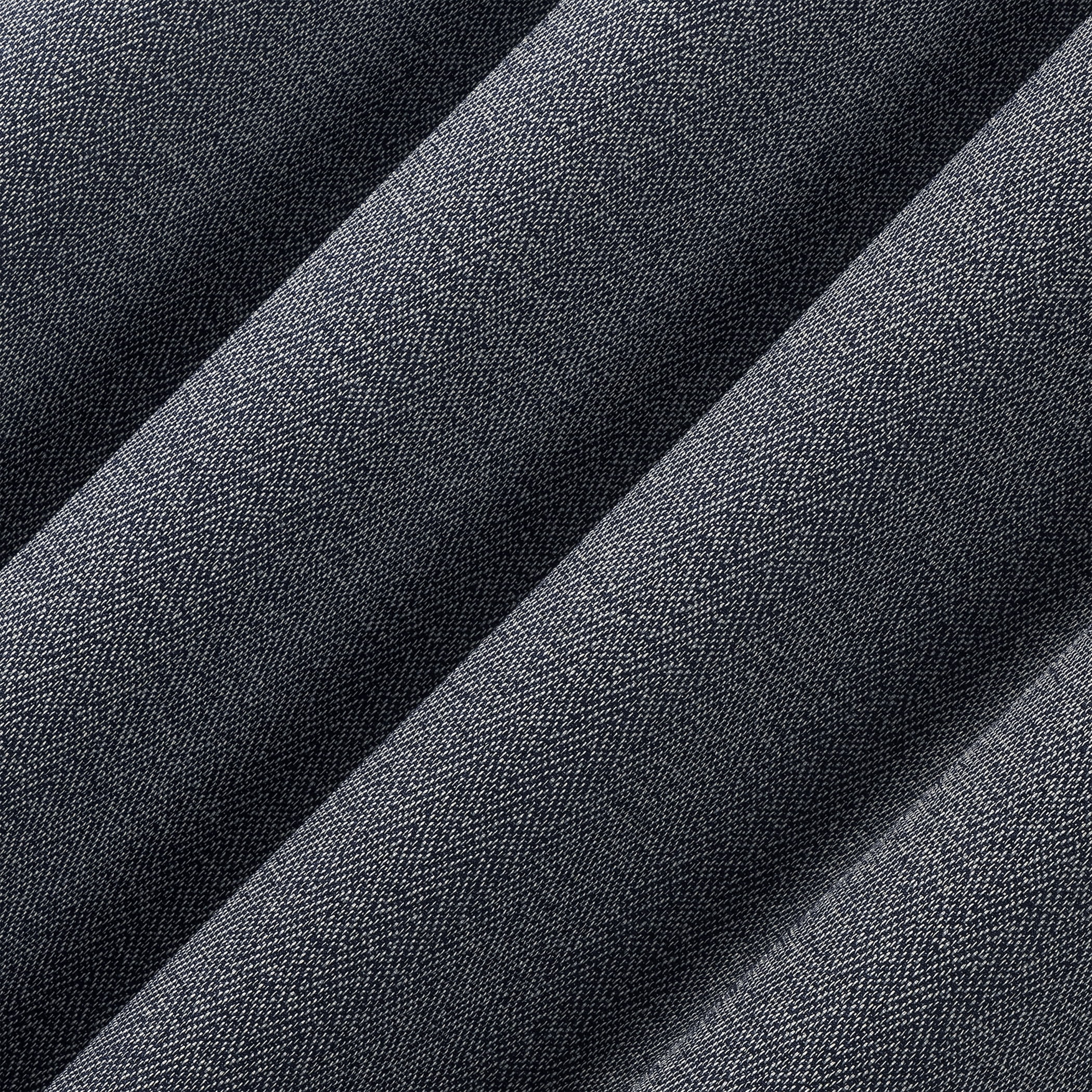 Sun Zero Prescott 2-pack Herringbone Magnetic Closure 100% Blackout Rod Pocket Curtain Panel Pair, 37"W x 63"L, Navy