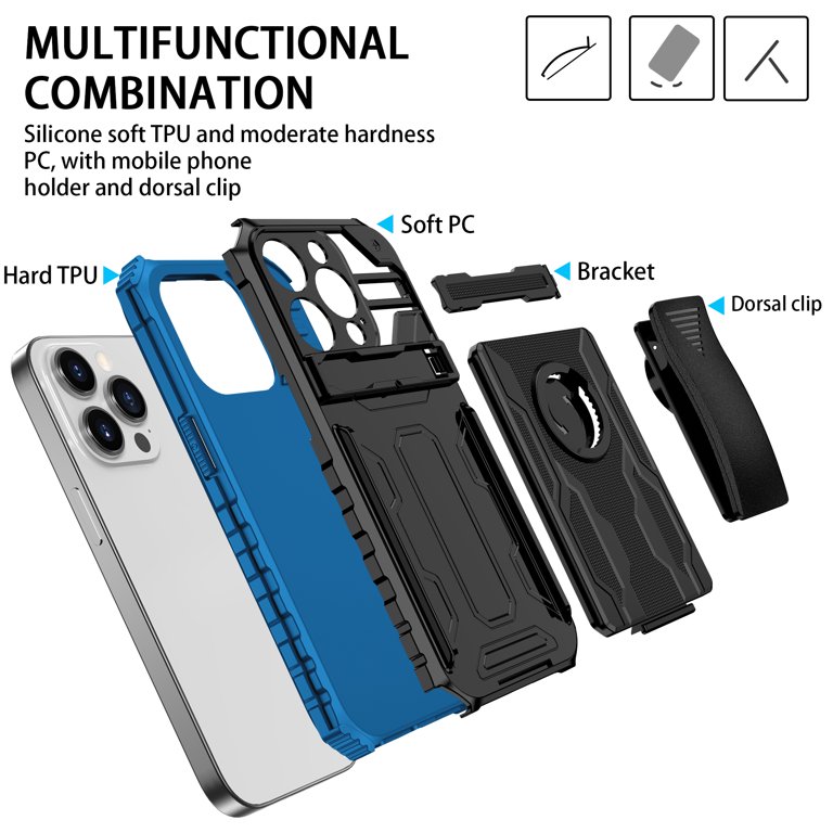 TPU+PC Multifunctional Colour TPU+PC Case With Invisible Stand