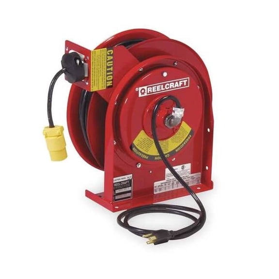 Reelcraft Retractable Cord Reel with 50 ft. Cord 1-Outlet 16/3 L 4050 163 3SB