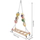 thumbnail image 5 of Columpio de pollo de madera colorido pollo colgante columpio juguetes escalada soporte escalera juguetes de entrenamiento para pollos mediano grande pájaro loro, 5 of 5