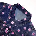 thumbnail image 3 of Peacolate 2-11Y Little&Big Girls Sequin Denim Jacket Children Embroidery Jean Outerwear,Pink flower,6-7Years, 3 of 3