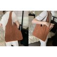 thumbnail image 2 of LinYooLi Women Twist Pattern Woolen Yarn Woven Shoulder Bag Top-handle Bag Tote, 2 of 7