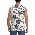 thumbnail image 4 of Balery Dinosaur on Excavator2 Camisetas sin mangas para hombre, absorbe la humedad y protege contra el mal olor.-Large, 4 of 7