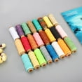 thumbnail image 4 of Fil Ciré 24 Couleurs 150D 50m/164 Pieds Outil de Couture à la Main Cordon de Fil Design Futuriste, 4 of 8