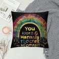 thumbnail image 2 of Inspirational Quote You are Nothing Short of Amazing Rainbow Throw Pillow Cover,Pillowcase Cushion Cover for Home Bedroom Girls Room Kids Room Nursery Decor,Gifts for Girls Kids, 2 of 5