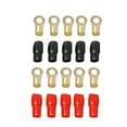 thumbnail image 2 of 2x 5 pares 4 AWG Car Audio Alimentación Tierra Cable de alambre Terminal Terminal Conector Latón Cola Terminal de conector de anillo de 4 AWG, 2 of 8