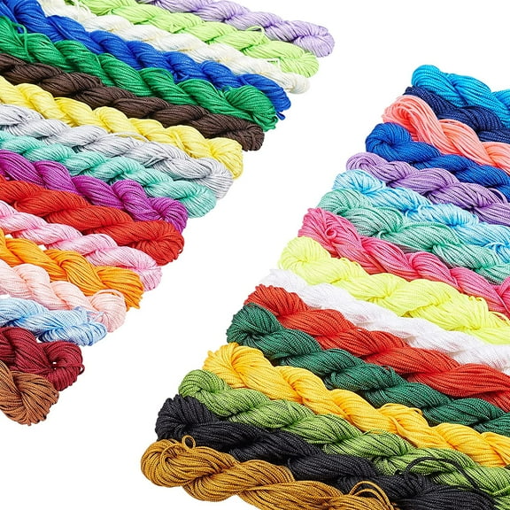 850 Yards Nylon Macrame Thread 34 Colors 1mm Beading String Knotting Thread Kumihimo Thread