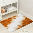 thumbnail image 4 of Orange and Gold Marble Bath Mat for Bathroom, Modern Abstract Burnt Orange Brown White Floor Rugs Mats Non Slip Cute Ombre Bathroom Decor Accessories 17X29 Inches Kitchen Bedroom Indoor, 4 of 7