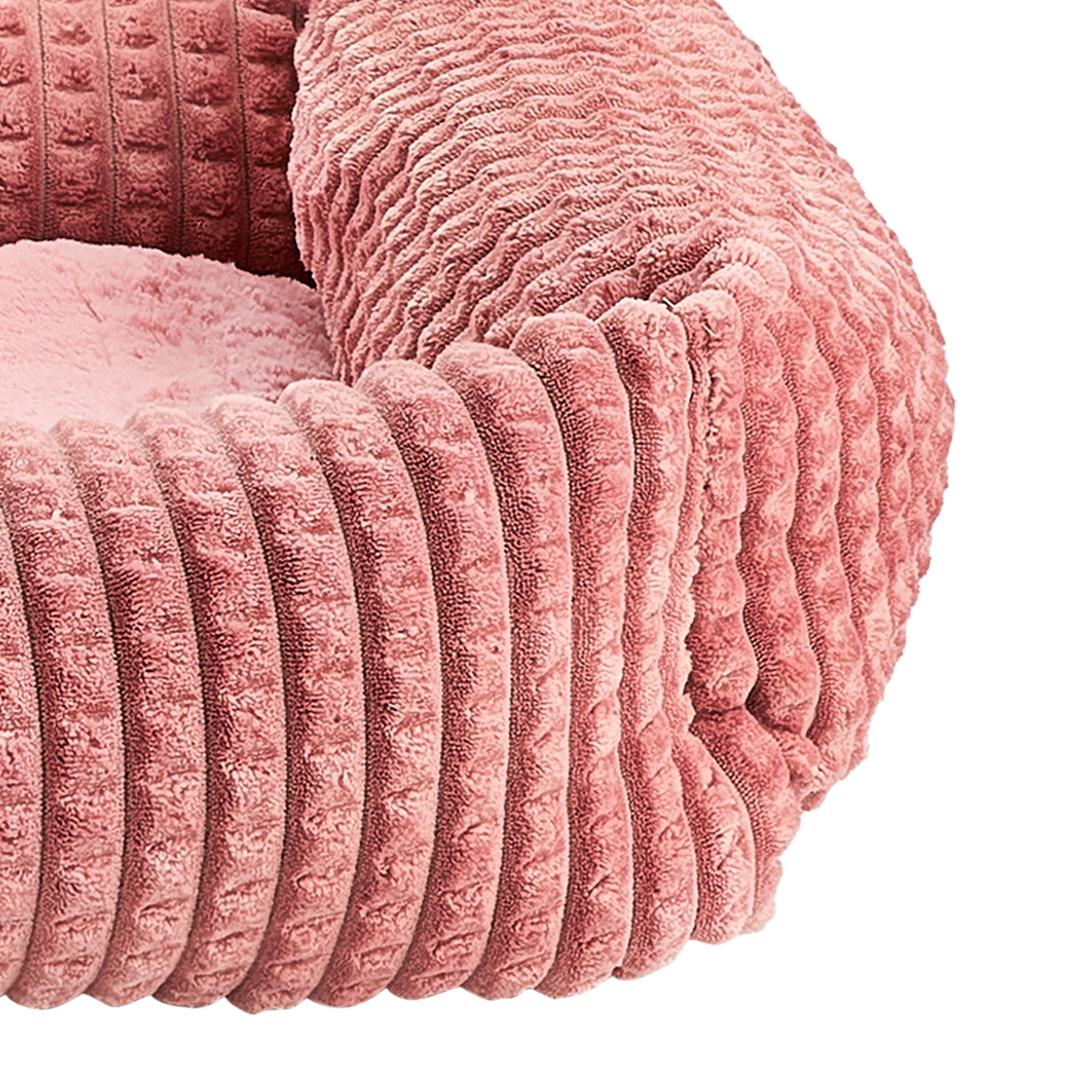 Vibrant Life Large Flannel Waffle Texture Bolster Cat or Dog Bed, Pink, 27" x 36"