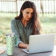 thumbnail image 3 of 40 Oz Avocado Tumbler with Handle and Straw Lid, Insulated Avocado Cups Keeps Drinks Cold & Hot, Stainless Steel Avocado Mugs Fruit Tumbler Cute Avocado Gifts for Women Girls, 3 of 6