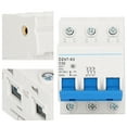thumbnail image 4 of 3P Circuit Breaker, Pa66 Modular Construction Flame Retardant 400V DIN Rail Mount Circuit Breaker  For Electrical Systems, 4 of 8
