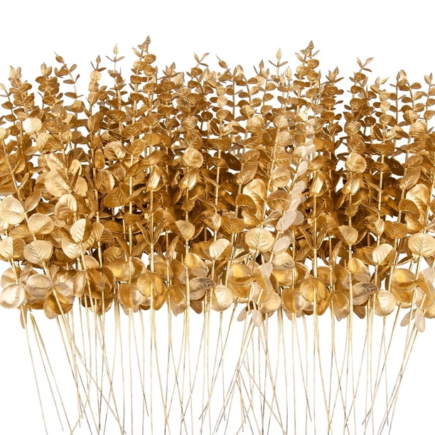 36 piezas de tallos de eucalipto para decoración, hojas de eucalipto artificiales, ramas de vegetación falsa para centros de mesa de boda, arreglos florales, decoración de casa de campo