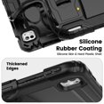 thumbnail image 6 of for iPad Pro 11 Inch (M4 2024/M5 2025) Case, 3in1 Heavy Duty Shockproof Tablet Case with Stand, Shoulder Strap, Black, 6 of 7