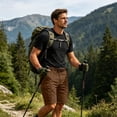 thumbnail image 5 of Nestiefly Cargo Shorts for Men Relaxed Fit Casual Comfy Work Hiking Lightweight Shorts with Pockets Travel Lounge Short Cargo Pants Z-Coffee L, 5 of 8