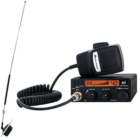 MIDLAND CB RADIO W/WEATHER SCAN AND WINDOW MOUNT ANTENNA