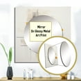 thumbnail image 3 of Designart "Purity of Form Grey Yellow Minimalism I" Abstract Collages Square Mirror For Wall Decor - Large Grey Square Mirror Printed Wall Decor - Transitional Square Living Room Mirror, 3 of 5