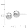 thumbnail image 2 of 14k White Gold Polished 8mm Ball Post Earrings - .5 Grams - Measures 8x8mm, 2 of 2