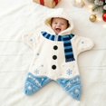 thumbnail image 5 of Christmas Baby Starfish Onesie, Warm Romper, Soft Hooded Bodysuit, Cozy Winter Jumpsuit Outfits for Boys Girls, 5 of 6