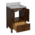 thumbnail image 6 of California 24" Bathroom Vanity with Walnut Cabinet and Carrara Marble Top, 6 of 6
