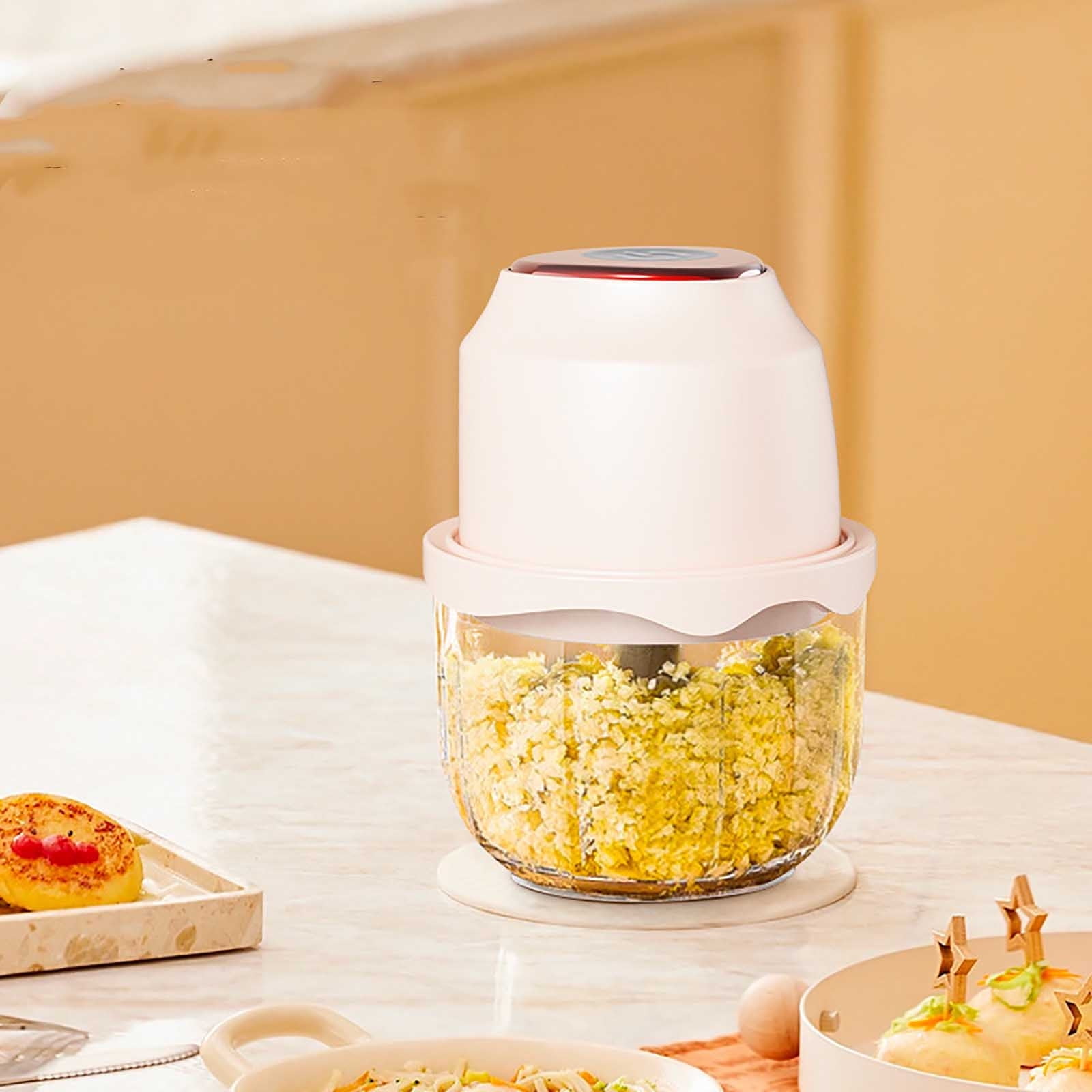 Electric Meat Grinder Food Processor | Household Fully Automatic Multifunctional Minced Meat & Garlic Machine | High-Power Motor | Stainless Steel Blade | Compact Easy-Clean Design | 1 Unit