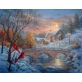 thumbnail image 2 of Boehme, Nicky 24x20 Black Ornate Wood Framed with Double Matting Museum Art Print Titled - Winter Sunset, 2 of 4