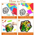 thumbnail image 3 of 24 Pcs Plants Stained Glass Effect Paper Suncatchers Leaves Flowers Window Clings Boho Style DIY Kit Stained Suncatchers Kits for Windows Arts Crafts Decor Glass Indoor Window Door Decals DIY, 3 of 7
