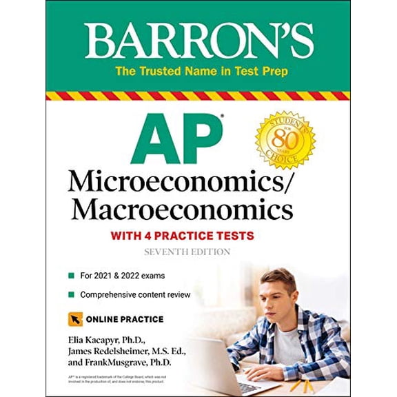 Pre-Owned AP Microeconomics/Macroeconomics: 4 Practice Tests   Comprehensive Review   Online Practice (Paperback) 1506263801 9781506263809