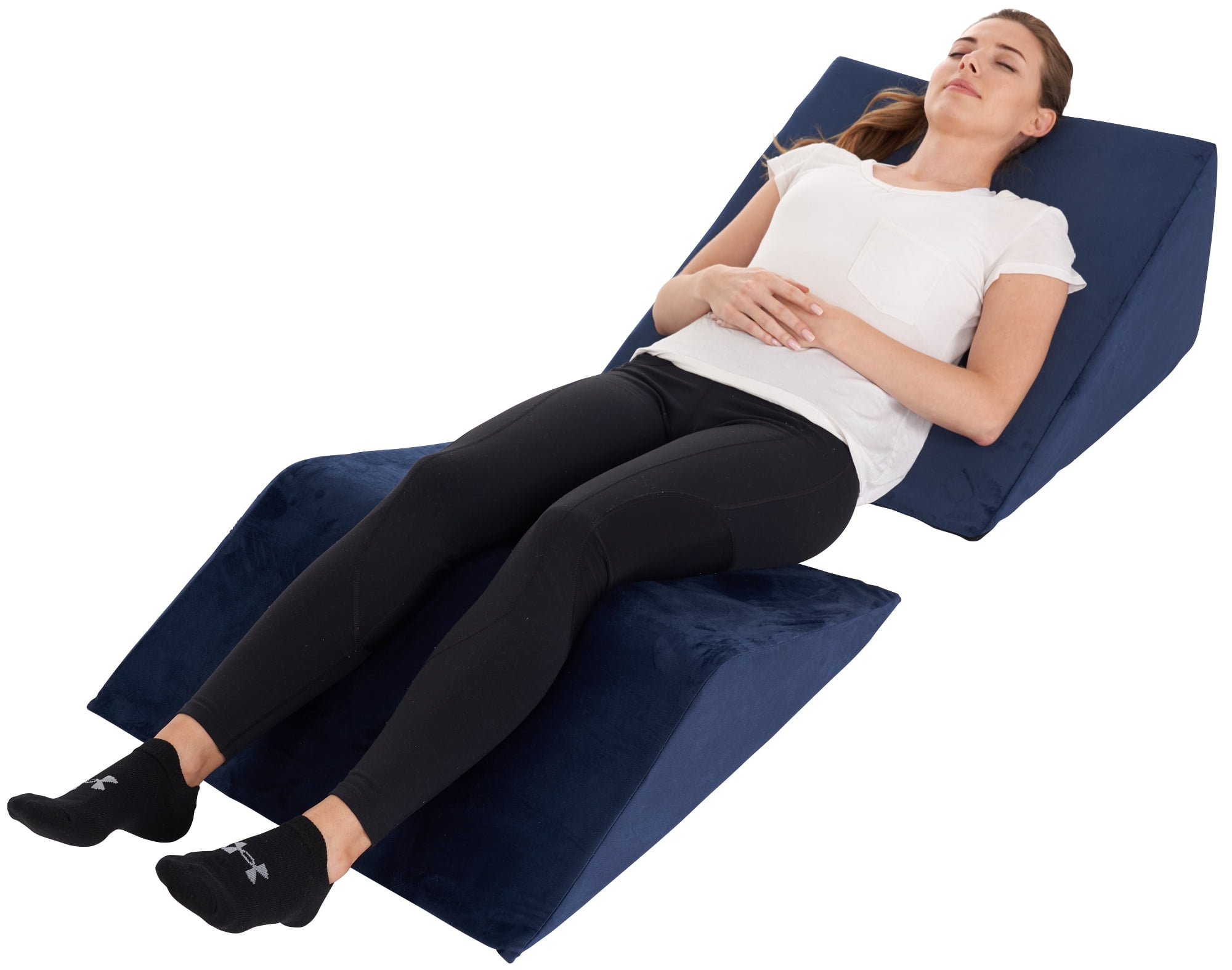 Memory Foam Bed Wedge Pillow Rest Cushion Incline Back And Leg Support Sleeping
