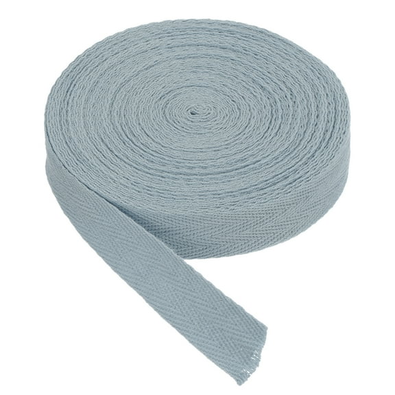 Cotton Twill Tape 3/4 Inch 10 Yards Cotton Ribbon Bias Binding Tape Herringbone Webbing Trim Iron Grey
