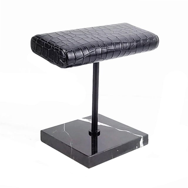 Expositor de relojes con barra en T, organizador de joyas para relojes, pulseras y mostradores. Negro