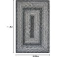 thumbnail image 2 of Homespice Flint Hill Gray Rectangular Braided Rugs 27x45 Small bathroom rug for a Rustic Charm, 2 of 8