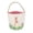 Pink, variant on Easter Basket With Watercolor Rabbit Design Large 9x9 Inch Burlap And Cotton Fabric Pink Or Blue Lined Interior For Egg Hunts Spring Decor (blue)