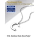thumbnail image 4 of Collar con colgante inicial PROSTEEL Collar de acero inoxidable para mujeres y niñas, 4 of 7