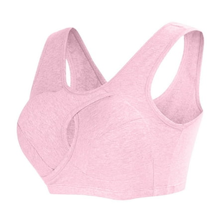 

BIZIZA Women s Bra Plus Size Bralette Breathable Comfort Everyday Criss Cross Pink XXXL