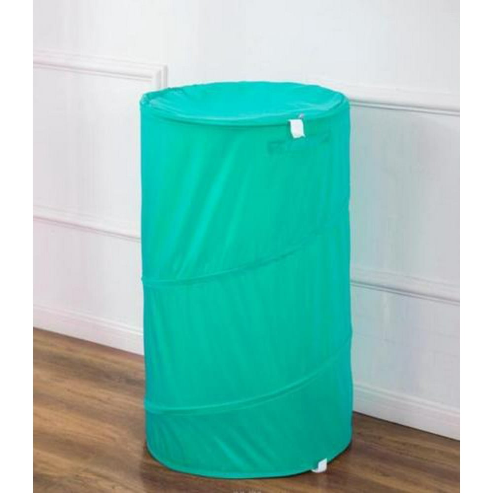 Teal Green 30" Laundry Hamper Basket Pop Up Durable Wired Bath & Home