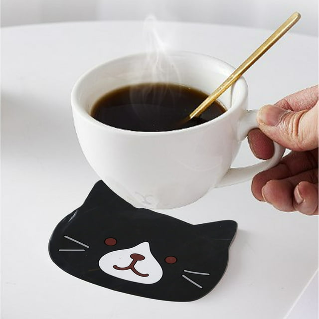 Cute PVC Non-Slip Bowl Coaster Mat Set for Heat Insulation, Tea Cup Placemat High Temperature Resistant Table Decor