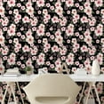 thumbnail image 2 of Ambesonne Japanese Peel & Stick Wallpaper for Home, Cherry Flowers Asian Print, 13"x100", Blush Reseda Green, 2 of 5