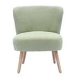 thumbnail image 3 of Modern 25" Wide Wingback Accent Chair with Water and Stain Resistant Boucle Upholstered Fabric, Desert Sage, 3 of 5