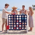 thumbnail image 3 of Patiojoy Giant 4-in-a-Row Game Set Jumbo 4-to-Score Game with 42 Rings and Quick-Release Slider for Kids and Adults White, 3 of 9