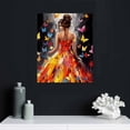 thumbnail image 4 of Nawypu  African American Black Women Wall Art Abstract Dancing Girl Art Canvas Elegant Dancer with Gold Butterfly Painting Contemporary Artwork For Bedroom, 4 of 4