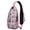 Pink-41, variant on Tiger Print Sling Backpack, Lightweight Crossbody Daypack with Roaring Bengal Face Art, Tribal Jungle Stripes Design, Anti-theft Travel Bag for Wild Lover, Students, City Walk, Gym Use