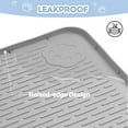 thumbnail image 7 of Kalolary Cat Litter Mat, Extra Large 40" x 28" Silicone Mat Litter Trapping Mat for Scatter Control, Soft on Kitty Paws, Easy to Clean (Gray), 7 of 7