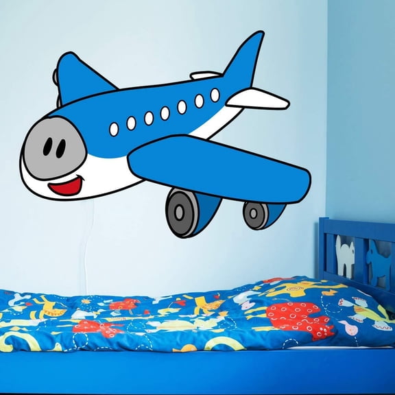 VWAQ Airplane Nursery Wall Decal Kids Aviation Decor Peel and Stick - PAS32
